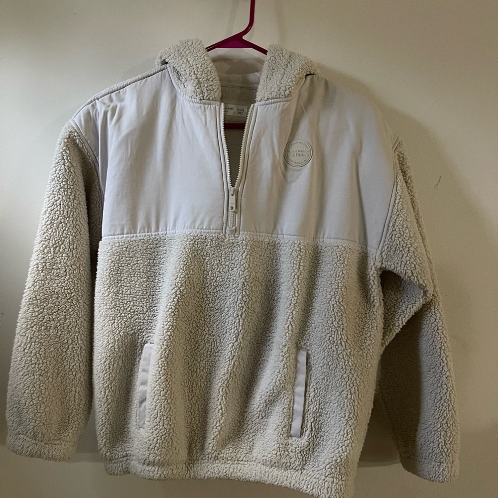 Abercrombie Kids Relaxed Fit Hoodie - Cream